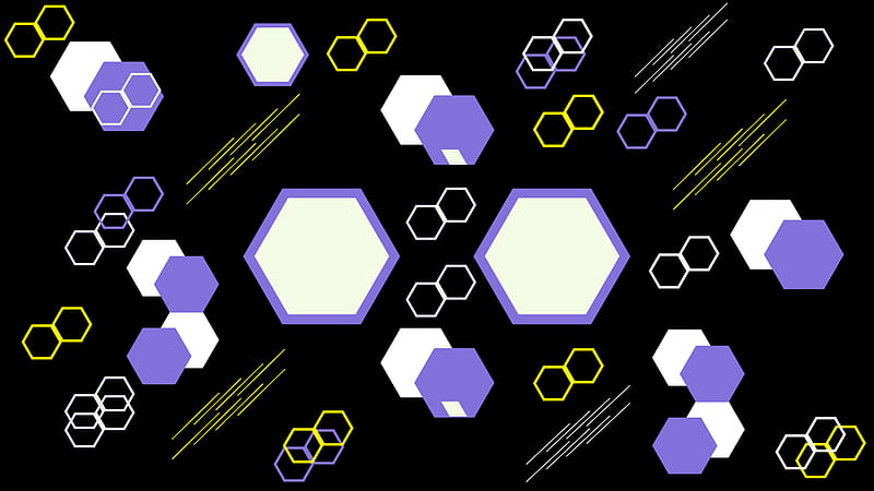 Hexagon Black Pattern, HD wallpaper