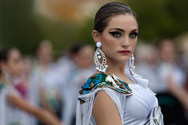 Brasil Carnival, girl, woman, vicente concha, jewel, earrings, HD wallpaper