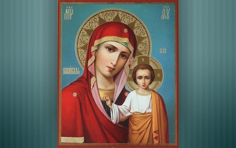 Mother of God of Kazan, Mary, icon, Jesus, HD wallpaper