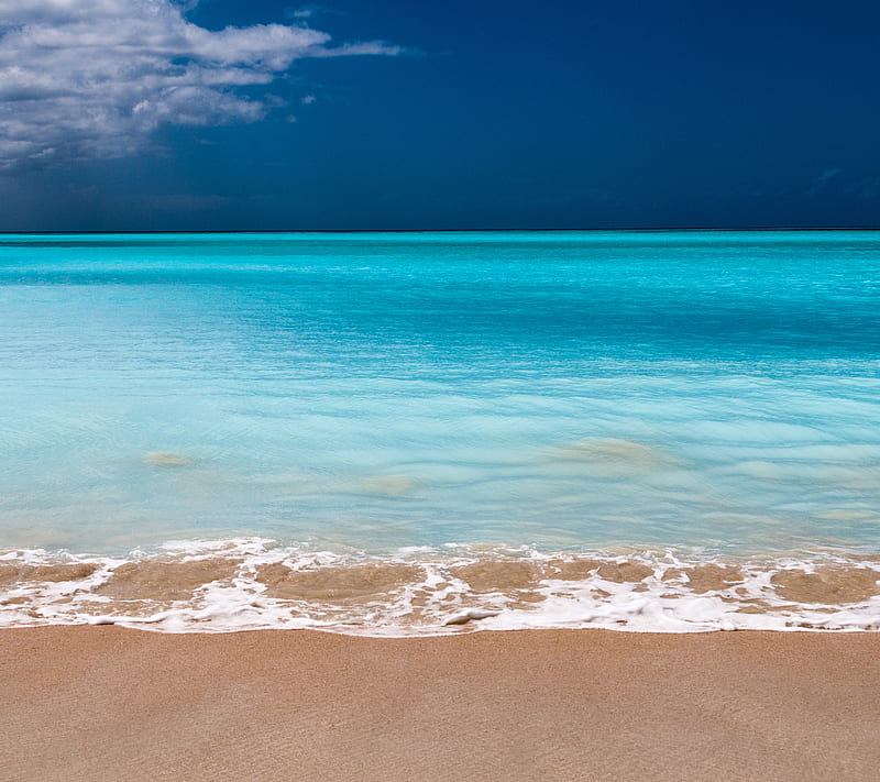 Blue, beach, ocean, sand, sea, water, HD wallpaper