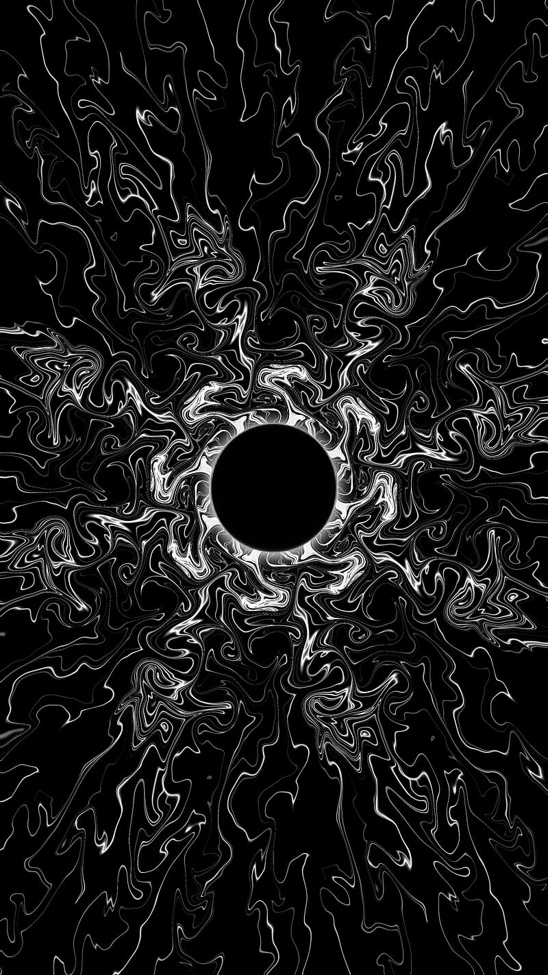 BLACK WHOLE, Optical, N, abstract, astrology, dark, fractals, illusion, space, spiral, universe, HD phone wallpaper