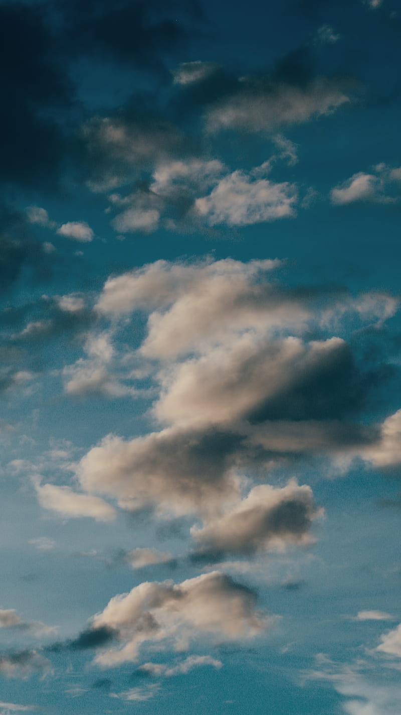 Clouds on Blue, Clouds, Sky, beauty, blue, natue, HD phone wallpaper
