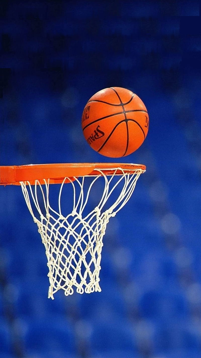 Basketball, ball, blue, game, hoop, orange, esports, HD phone wallpaper