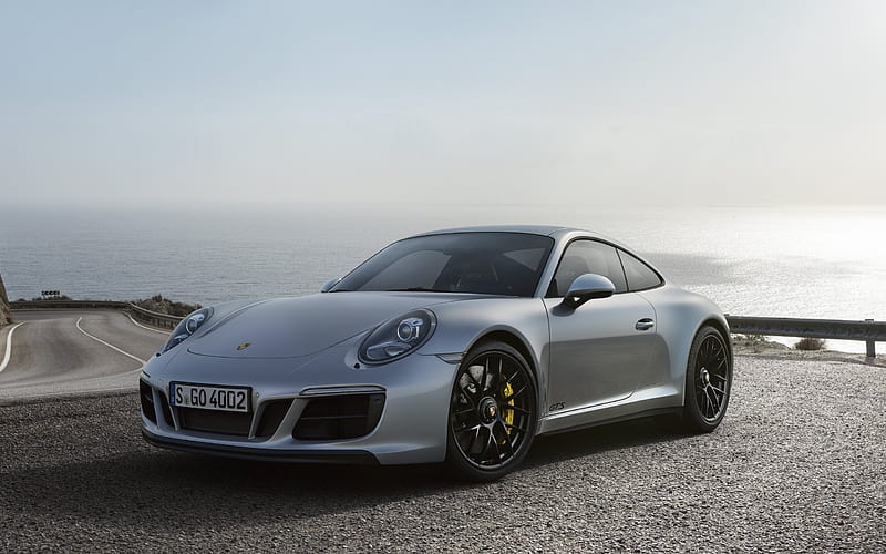 Porsche 911 Carrera, 2017, gray Porsche, sport coupe, sports car, HD wallpaper