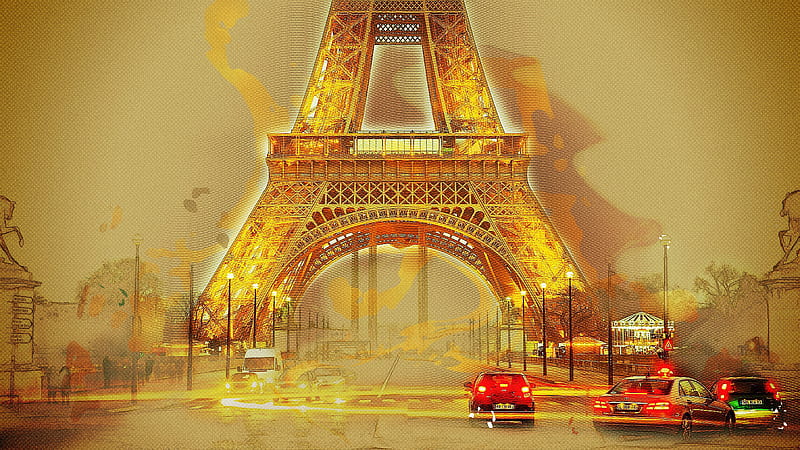 Art Of Eiffel Tower Paris Travel, HD wallpaper