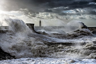 Stormy sea, oceain, storm, sea, wave, HD wallpaper | Peakpx