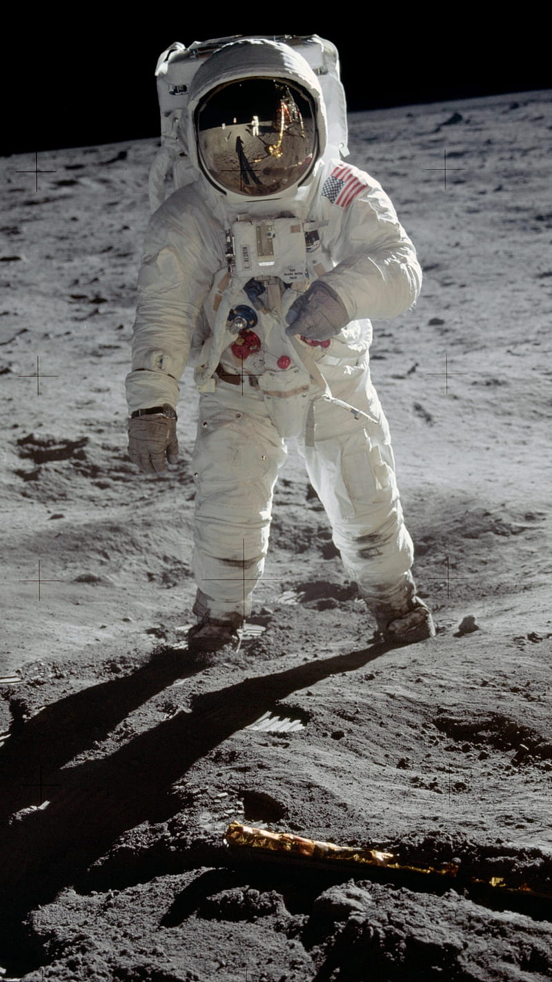 One Small Step, apollo 11, astronaut, moon, nasa, neil armstrong, space, HD phone wallpaper