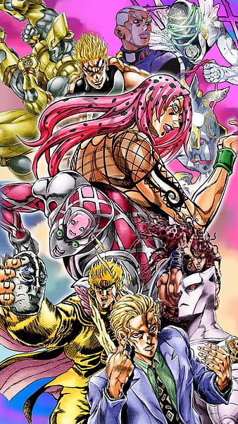 Jojos Villains, anime, diavolo, dio, jojo, jojo bizarre adventures, jojos bizarre adventures, kars, pucci, yoshikage, yoshikage kira, HD phone wallpaper