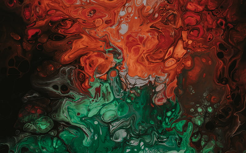 red green paint texture, blur texture, red-green grunge background, creative texture, paint texture, HD wallpaper