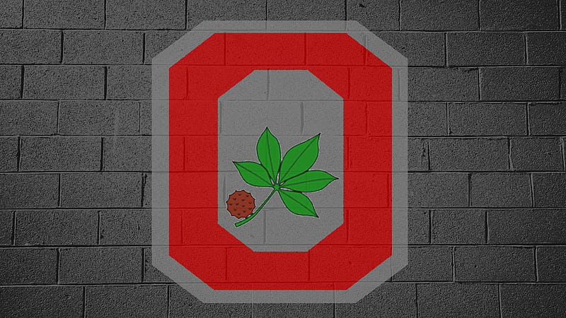 RED AND GRAY BLOCK O ON A GRAY CINDER BLOCK WALL., STATE, FOOTBALL, OHIO, BUCKEYES, HD wallpaper
