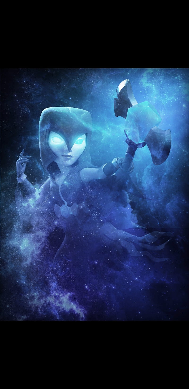 Night witch, background, clash royale, cosmic, sup erc ell, supercell, HD phone wallpaper