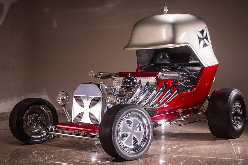 Built the Kit as a Kid? Check out the Fullsize Red Baron Hot Rod, Motor, Helmet, Hotrod, Red, HD wallpaper