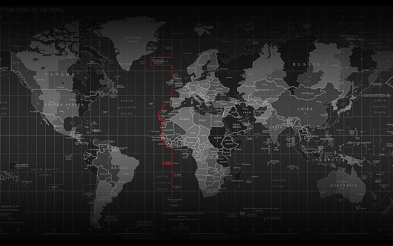 world map, time zone, creative, HD wallpaper