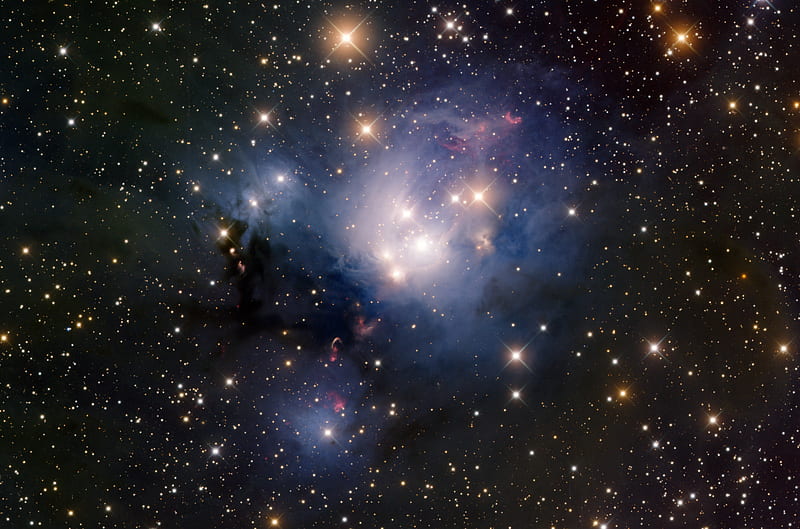 NGC 7129, stars, jets, nebula, space, cepheus, dust, herbig haro, HD wallpaper