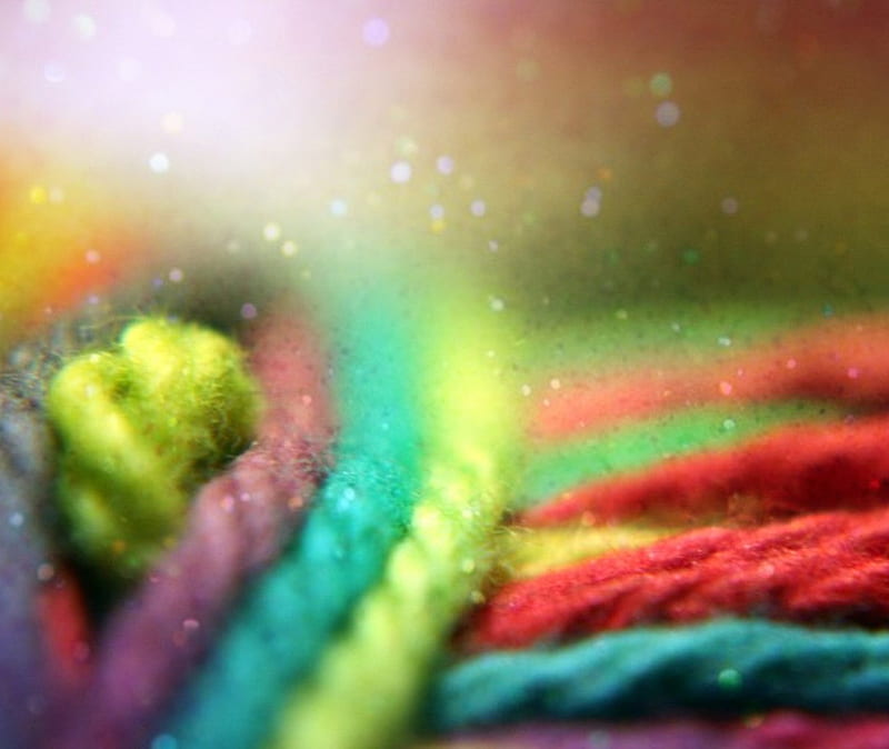 Rainbow String, abstract, colorful, HD wallpaper