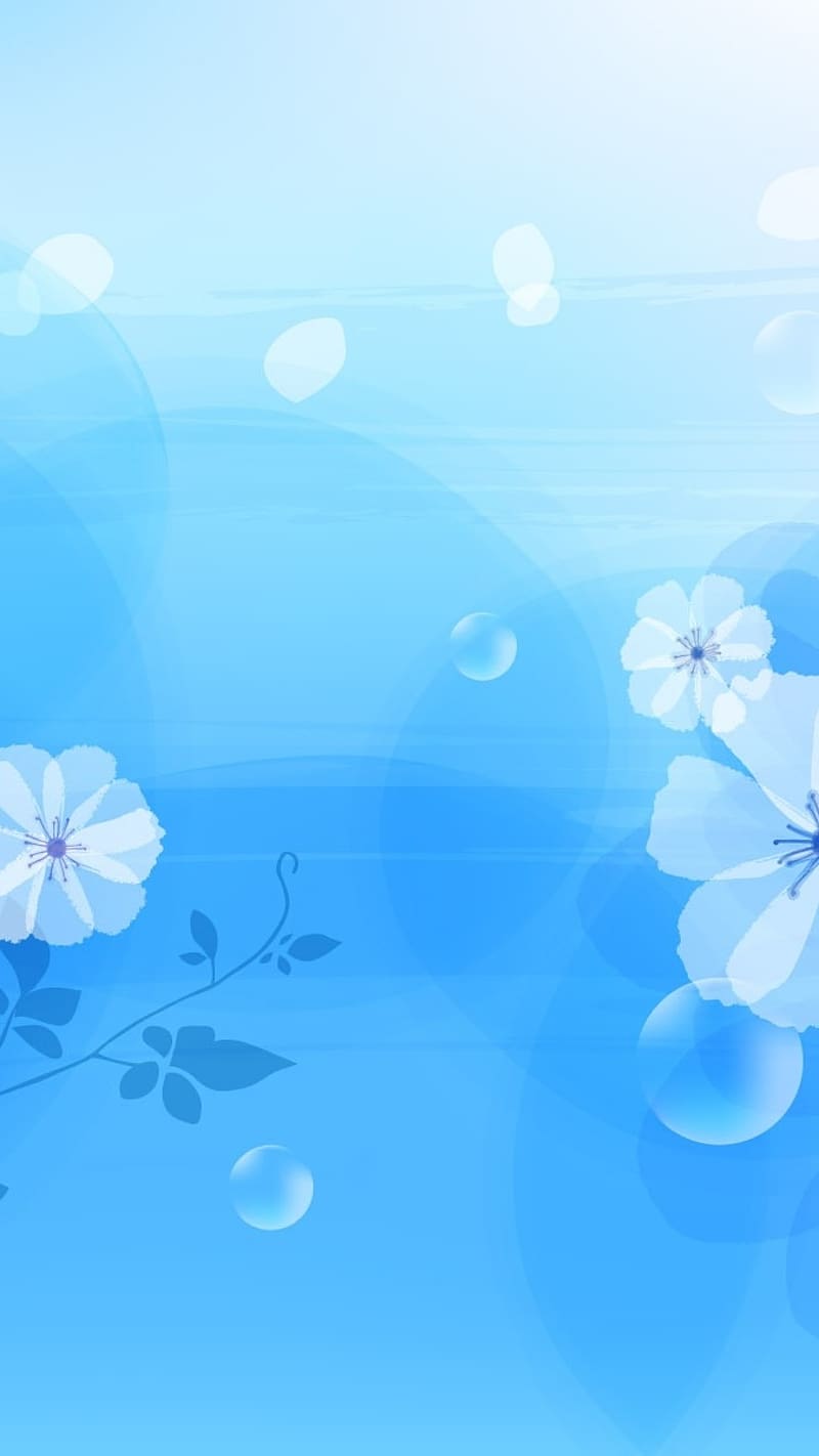 Sky Blue Colour, floral, blue, HD phone wallpaper | Peakpx