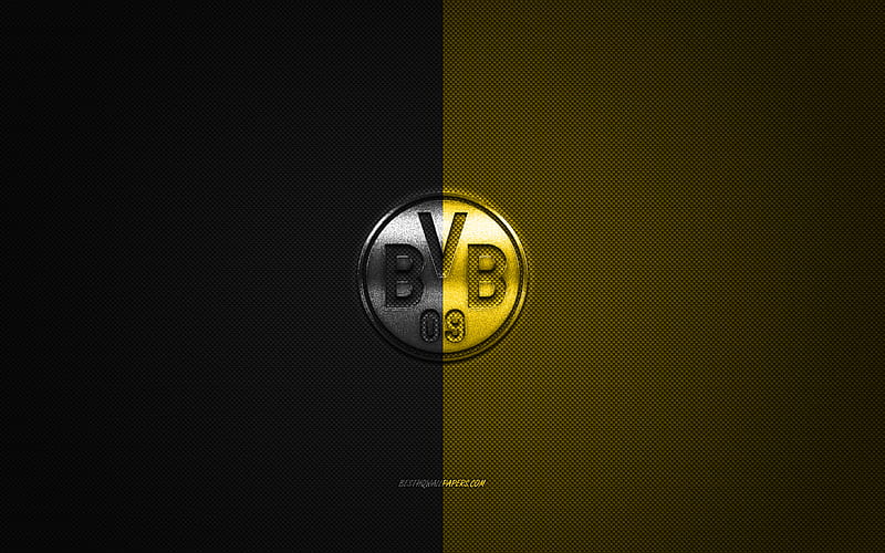 Borussia Dortmund, German football club, BVB logo, Bundesliga, yellow-black logo, yellow-black carbon fiber background, football, BVB, Dortmund, Germany, Borussia Dortmund logo, HD wallpaper