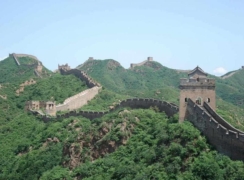 The Great Wall of China, barrier, ancient, stone, china, fort, wall, protect, HD wallpaper