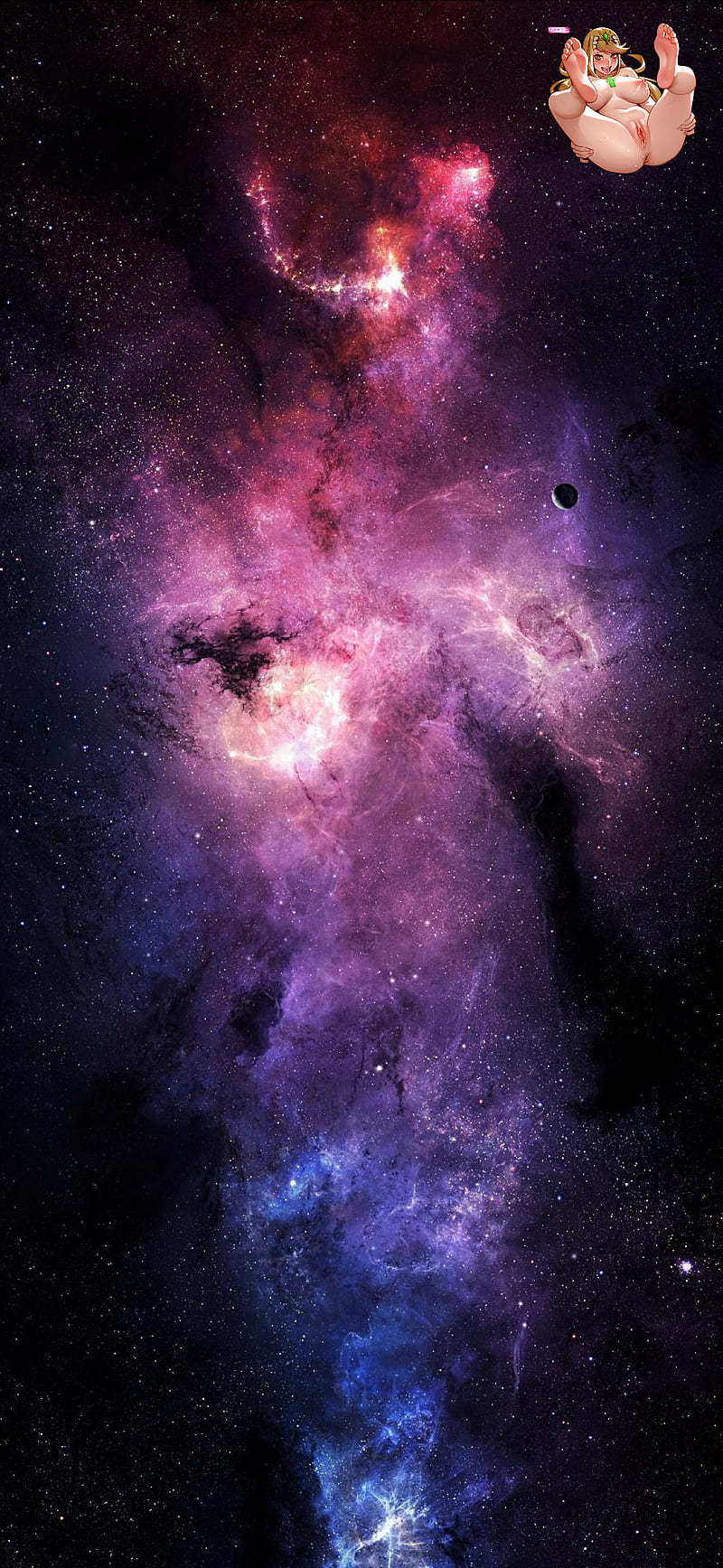 Midnight sky stars, Space, atmosphere, Hentai, HD phone wallpaper