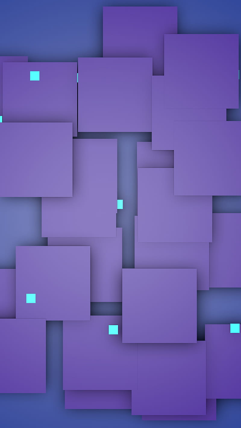 Material Design, abstract, android, purple, squares, HD phone wallpaper