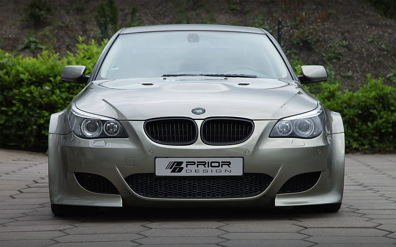 BMW M5, Prior Design, BMW E60, front view, exterior, tuning M5, tuning E60, German cars, BMW, HD wallpaper