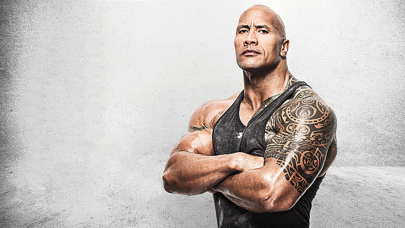 The rock, bodybuilder, dwayne johnson, muscles, tattoos, fitness, Men, HD  wallpaper | Peakpx
