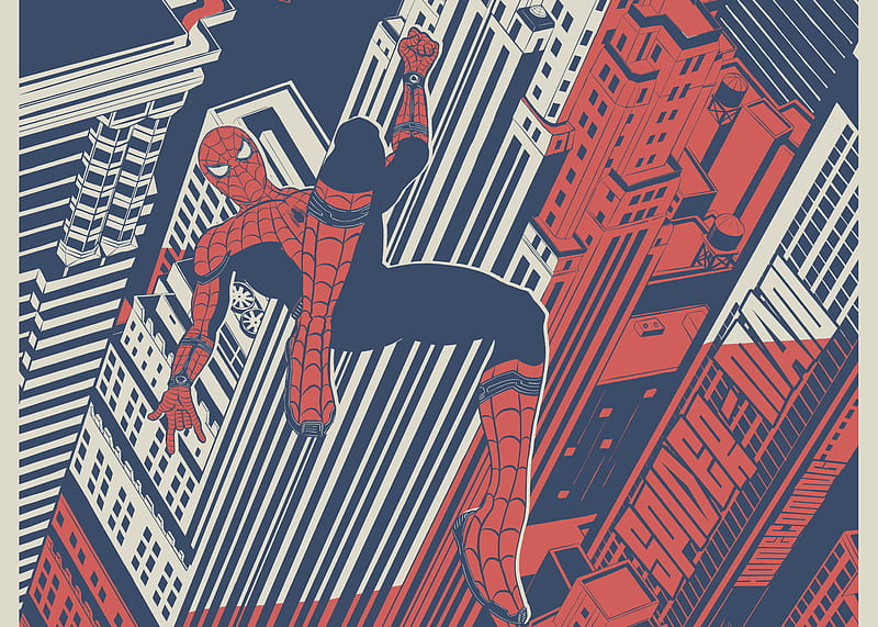 Spiderman Homecoming Artwork, spiderman-homecoming, spiderman, 2017-movies, movies, tom-holland, artwork, poster, HD wallpaper