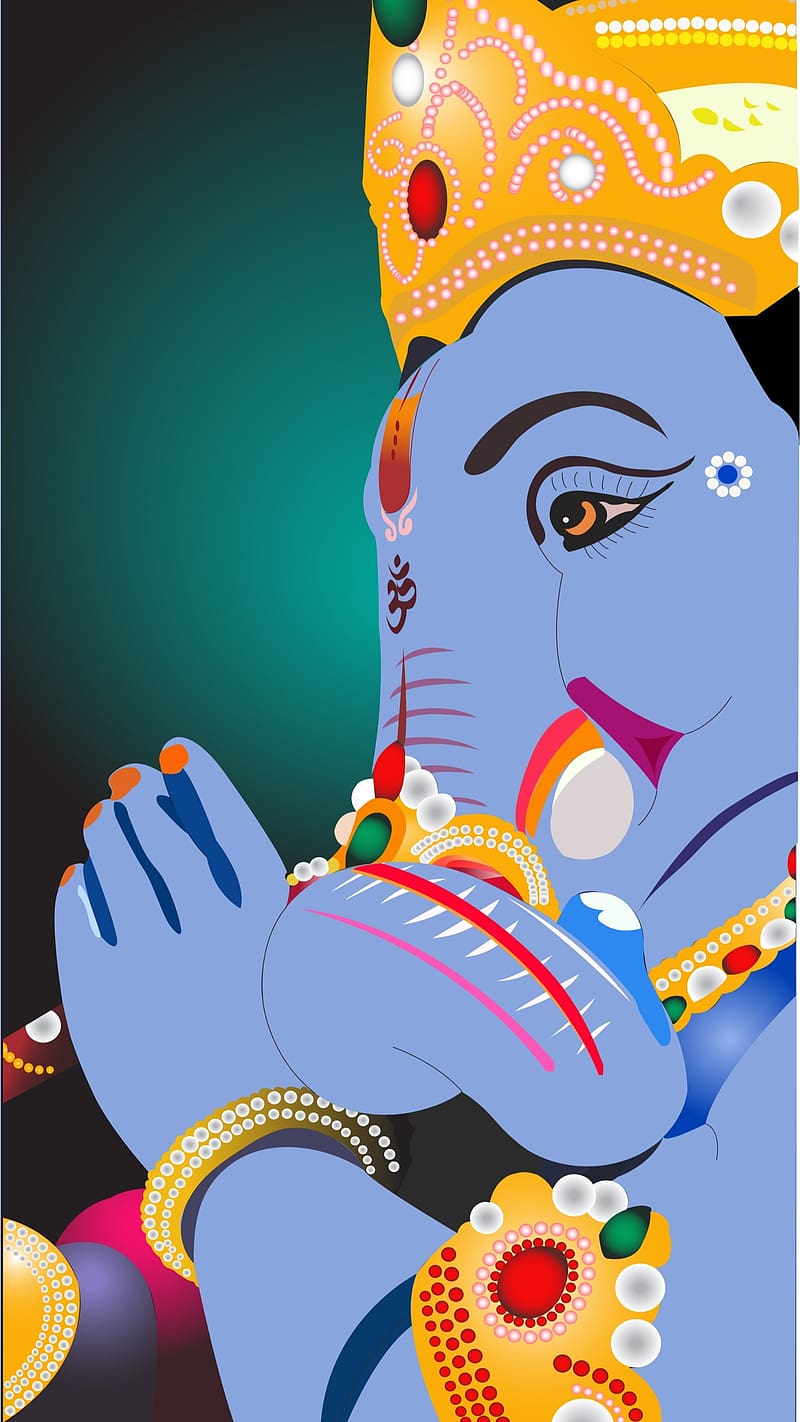Ganesh Ji 3d, krishna bappa, bappa, krishna, lord, god, HD phone ...