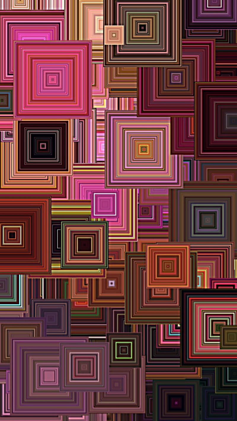 Warm Thistle Mosaic, 8bit, art, colorful, desenho, pattern, squares, HD phone wallpaper
