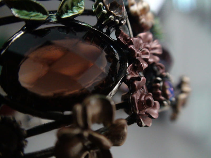 the brown glass, bracelet, brown, bonito, jewellery, leeaves, leeaf, glass, butterfly, flowers, handcuff, manacle, HD wallpaper