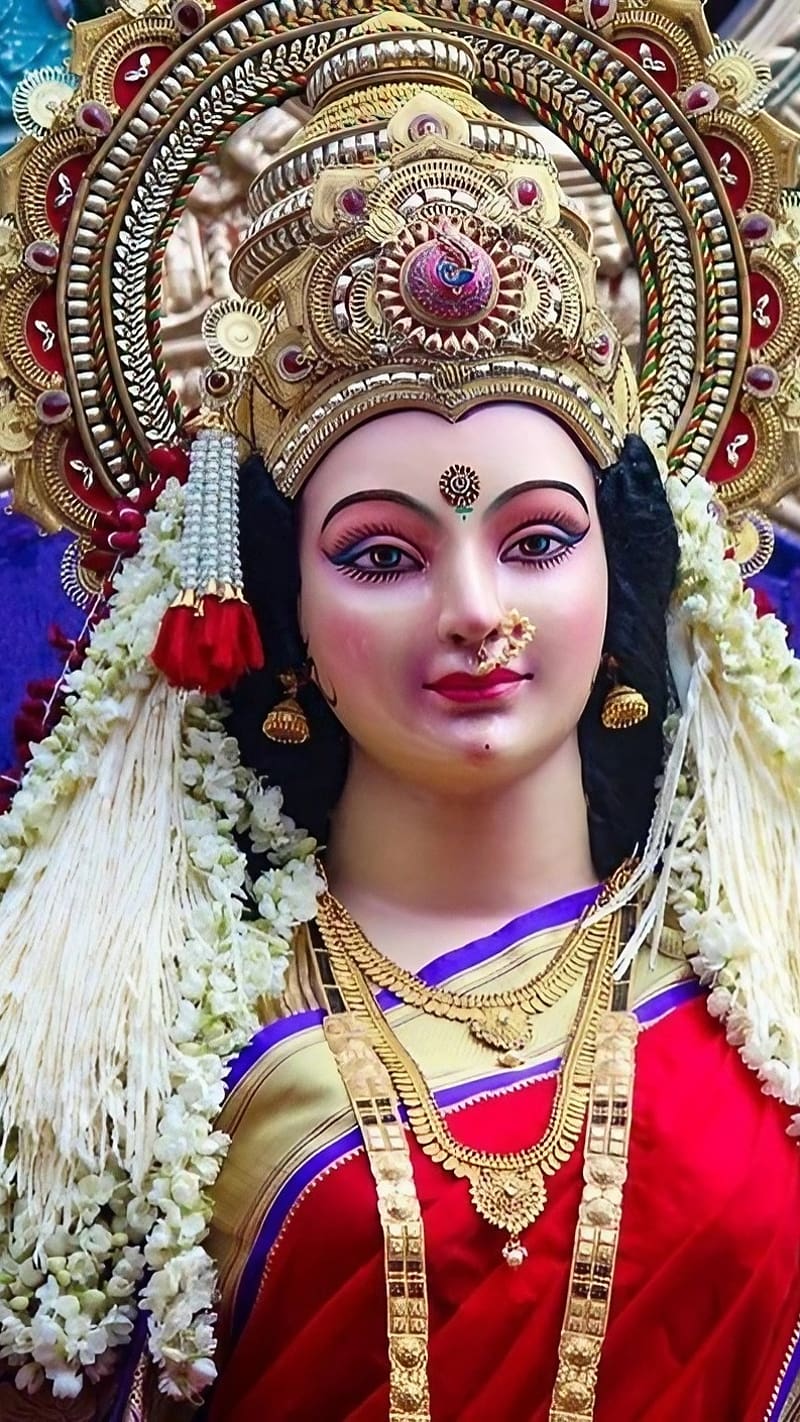 Mata Rani, Durga Maa Statue, goddess, devi maa, HD phone wallpaper | Peakpx