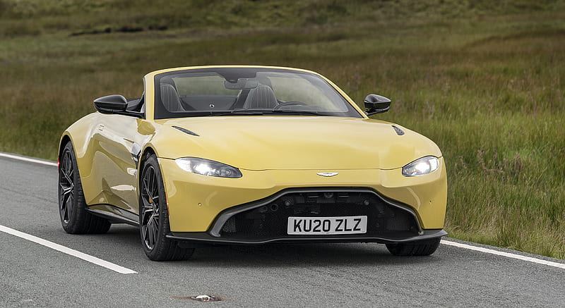 2021 Aston Martin Vantage Roadster (Color: Yellow Tang) - Front , car, HD wallpaper 2021 Aston Martin Vantage Roadster (Color: Yellow Tang) - Front , car, HD wallpaper