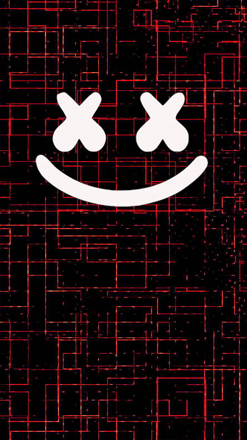 Marshmello, red, HD phone wallpaper
