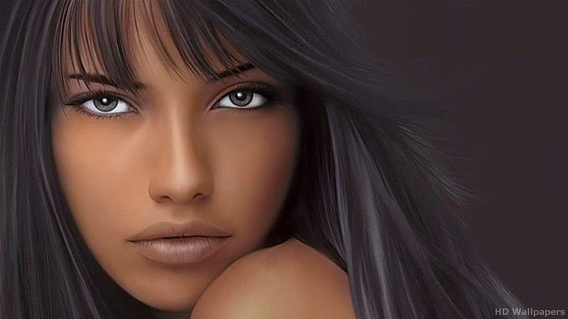 Beautful Brunett Female Model Brown Beauty Eyes Skin Lips Exotic Sexy Hd Wallpaper 4028