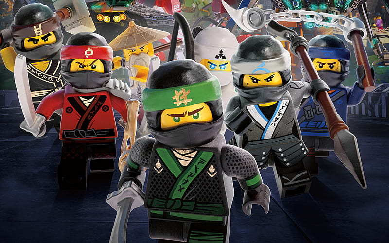 The Lego Ninjago Movie Ninja Warriors, 2017 movie, 3d animation, poster, HD wallpaper