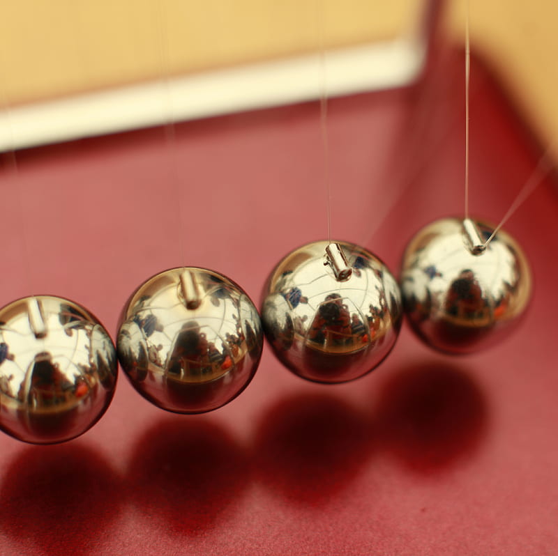 The Balls, domino effect, interaction, metal, HD wallpaper
