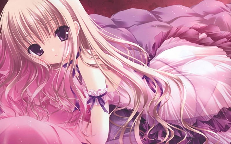 Cute anime, gold, pink, love, sweet, HD wallpaper | Peakpx