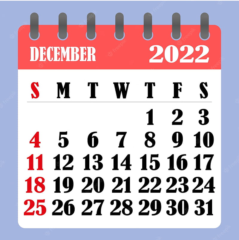 Premium Vector. Letter calendar for december 2022 the week begins on sunday time planning and schedule concept flat design removable calendar for the month vector illustration, HD phone wallpaper