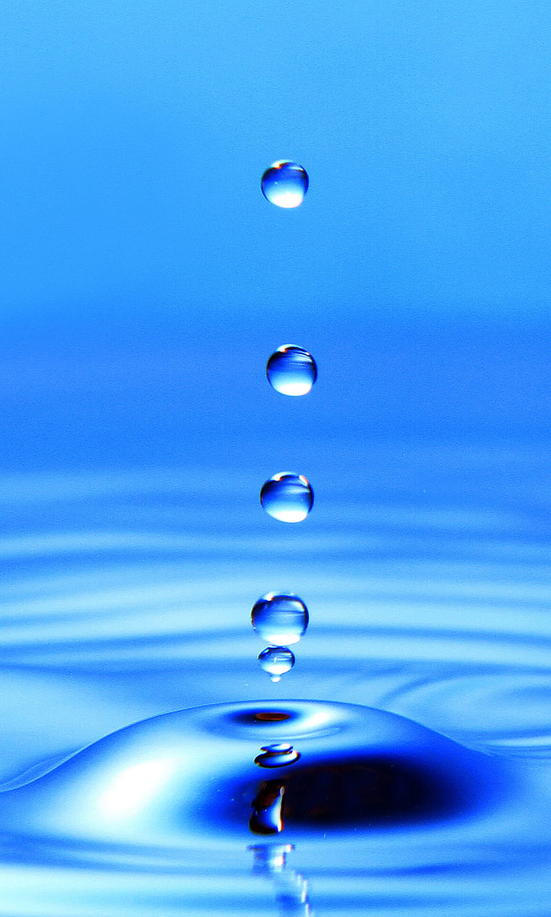 Drops , blue drops, nice, HD phone wallpaper