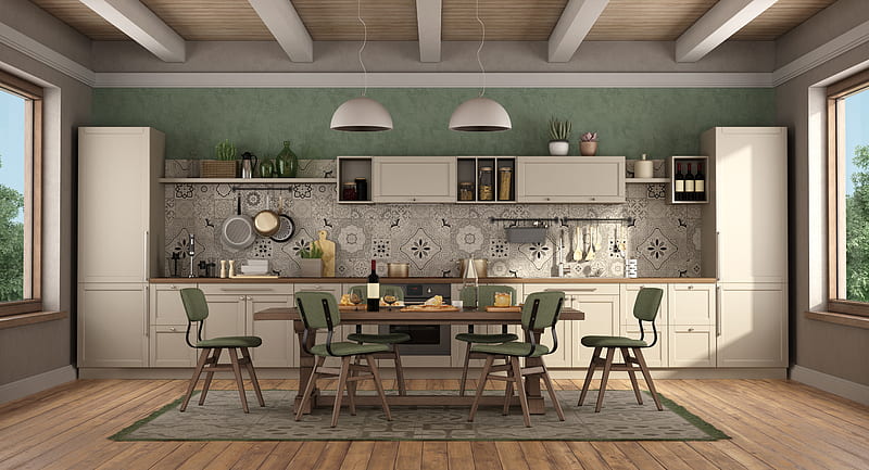 Man Made, Room, Furniture, Kitchen, HD wallpaper