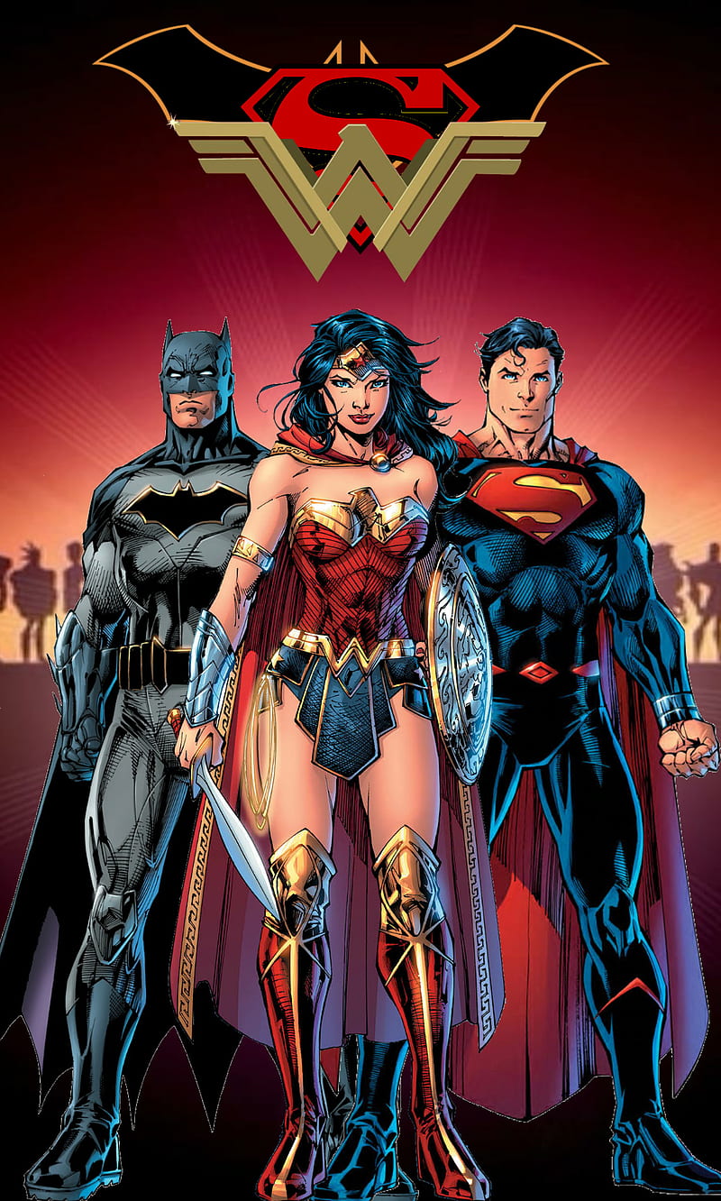 Trinity, batman, justice league, superman, wonder woman, HD phone wallpaper  | Peakpx