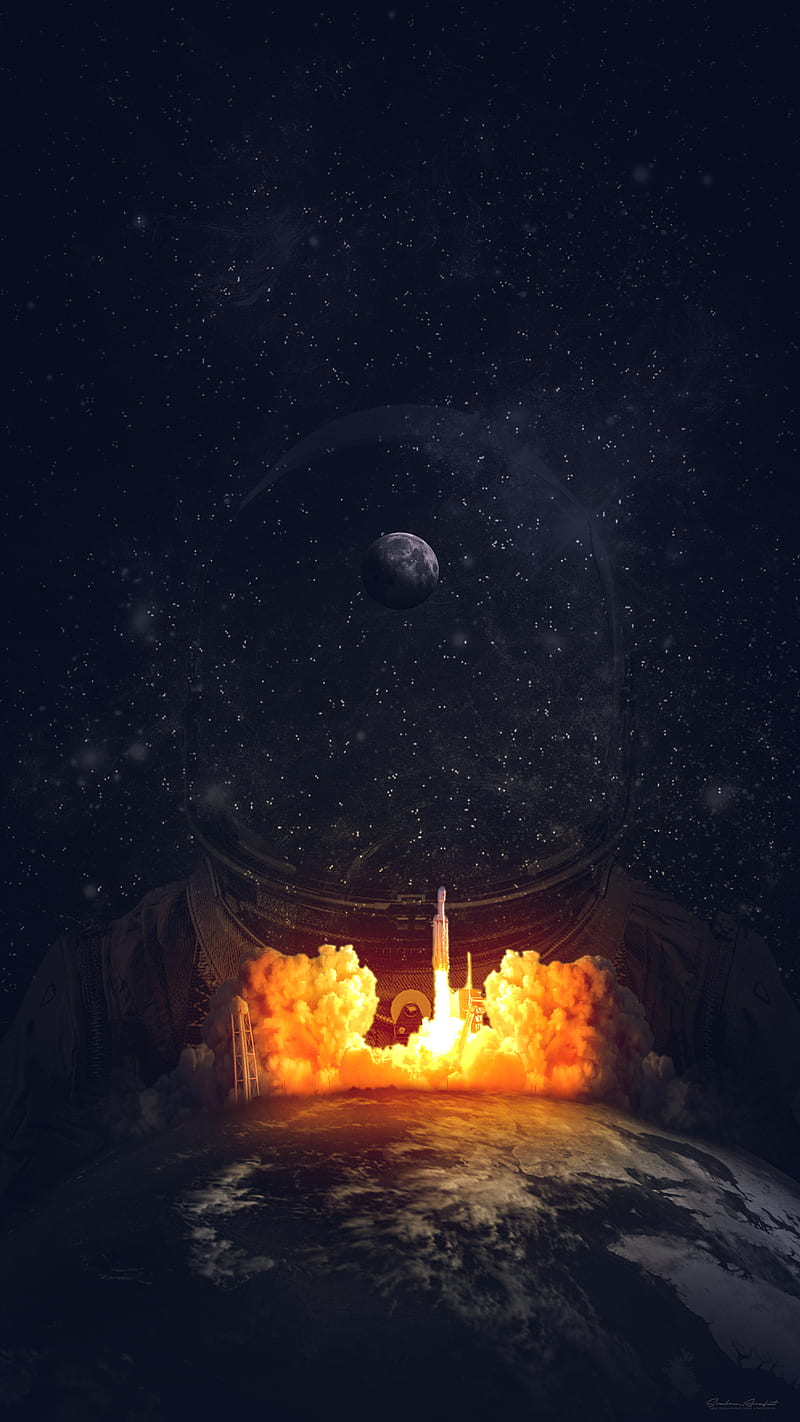 astronaut on fire 1920x1080