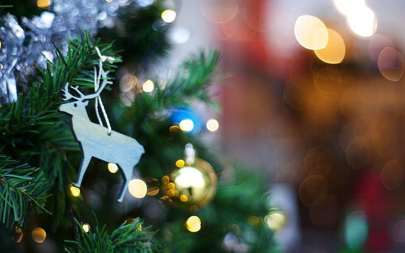 Christmas tree toy-Holiday Theme, HD wallpaper