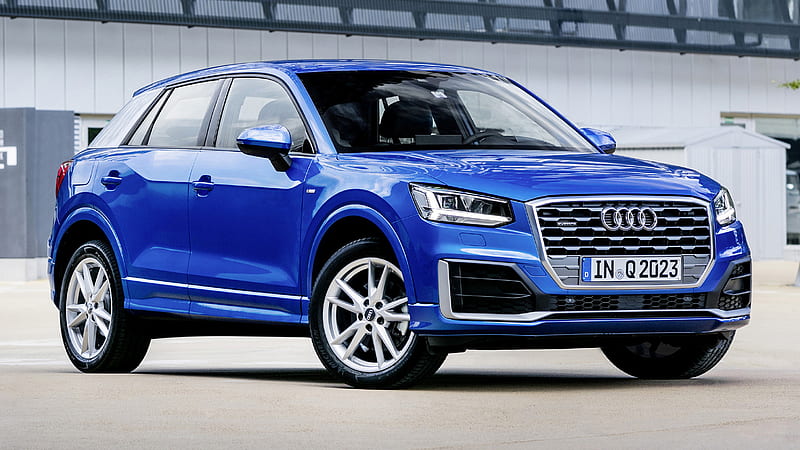 Audi, Audi Q2 TDI S Line, Blue Car, Car, Crossover Car, Luxury Car, SUV, Subcompact Car, HD wallpaper