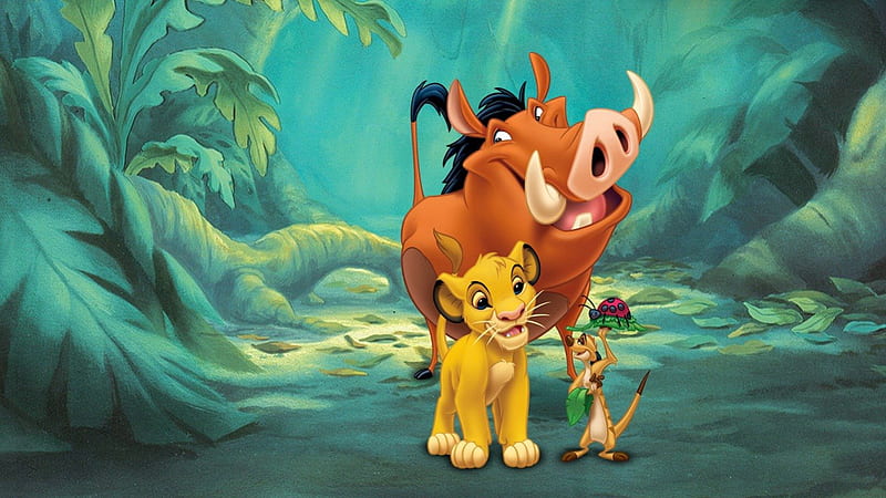 The Lion King, Disney, Walt Disney, Cartoon, Timone, Simba, Pumba, HD wallpaper
