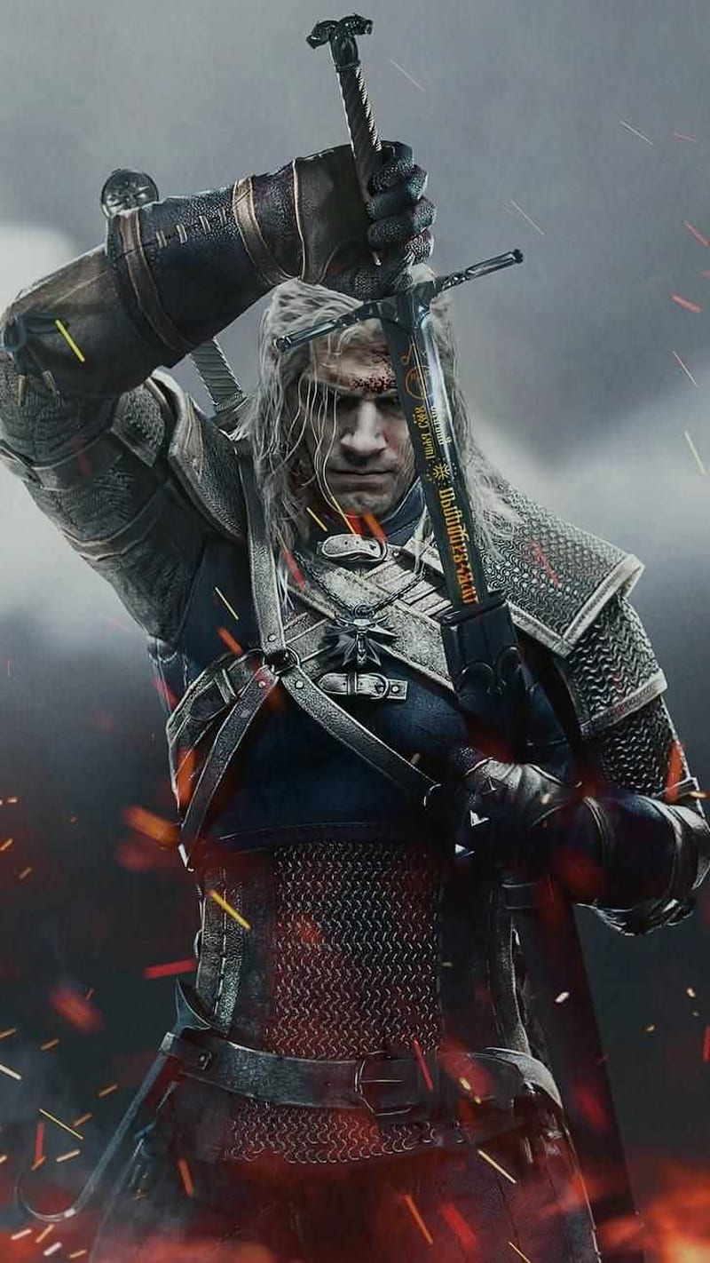 The Witcher Browse The Witcher with collections of Ciri, iPhone, Medallion, The Witcher, Wolf. h. The witcher, The witcher geralt, Witcher art, The Witcher 3 Logo, HD phone wallpaper