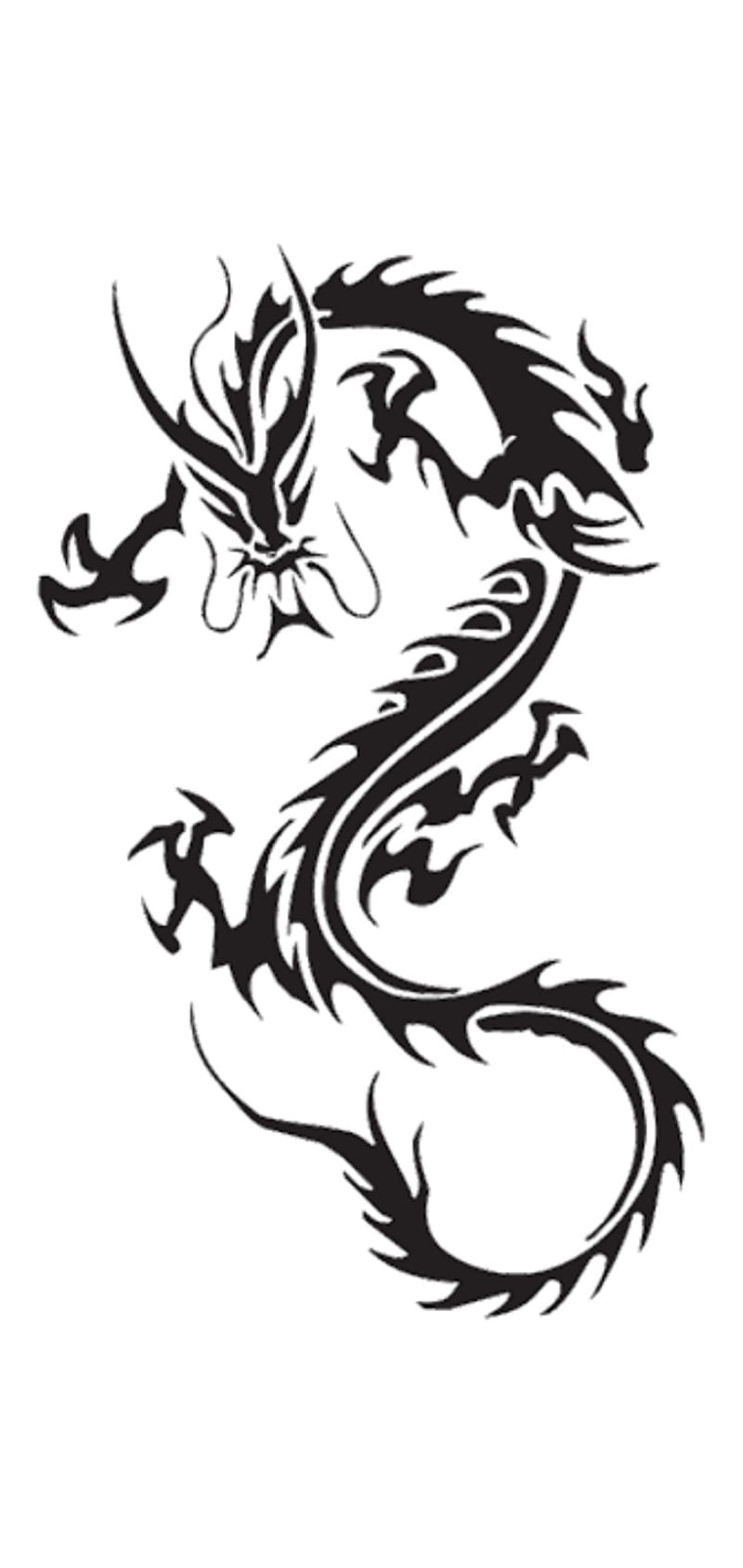 Vector Illustration Tribal Dragon Tattoo Design Stock Vector (Royalty Free)  472058599 | Shutterstock