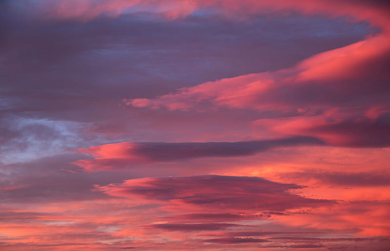 cloudy sky during orange sunset, HD wallpaper