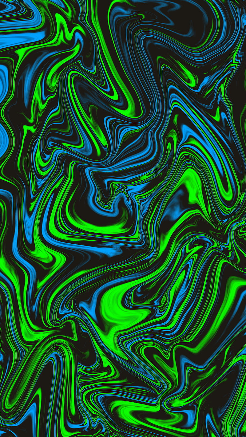 Green blue abstract, Green, abstract, blue, colorful, colors, desenho, flow, liquid, mix, modern, HD phone wallpaper
