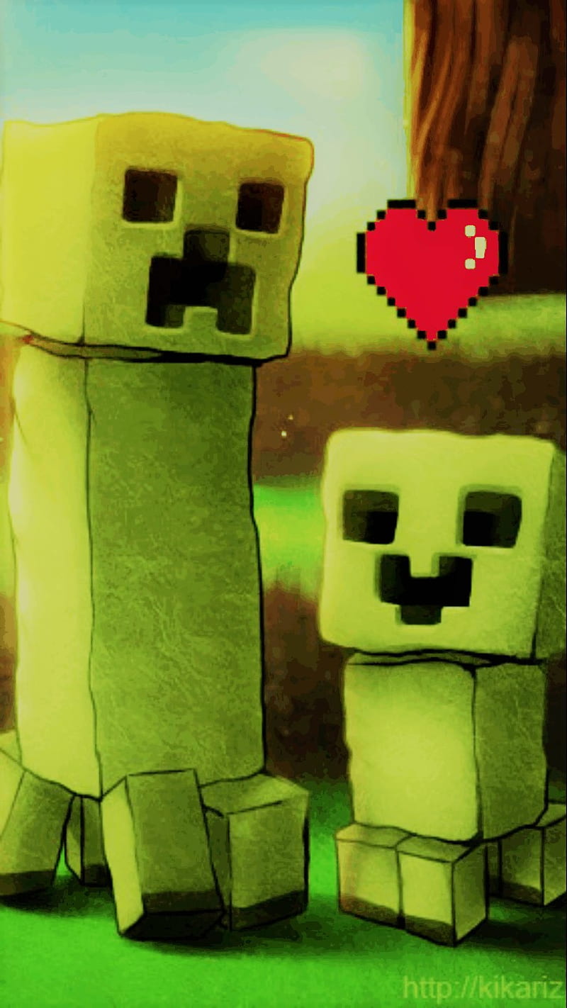 Creeper And Son, minecraft, videogames, HD phone wallpaper | Peakpx
